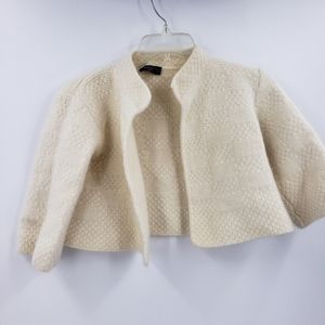 Avoncelli Cashmere open front crop jacket womens M